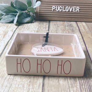 RAE DUNN napkin holder { HO HO HO } { SANTA }